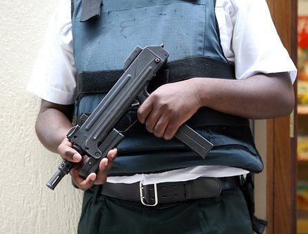 an armed security guard